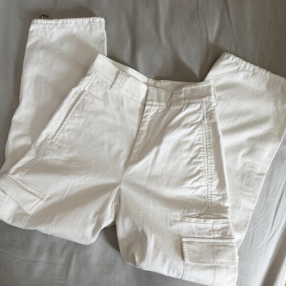 Babaton White High-rise Cargo Jeans, Size 00 - Picture 4 of 6